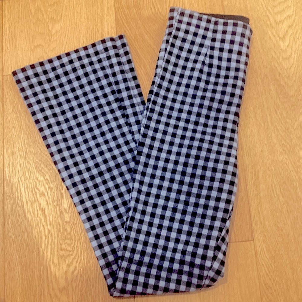 Zara Gingham Mini Flare Pants XS